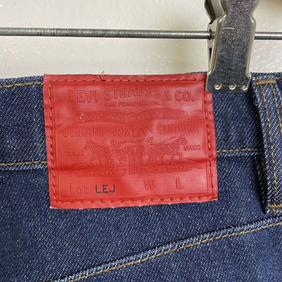 Levis LEJ Re-Issue Slouch Taper Jeans 27 Womens Blue Denim Relaxed Crop Stretch - Picture 8 of 12